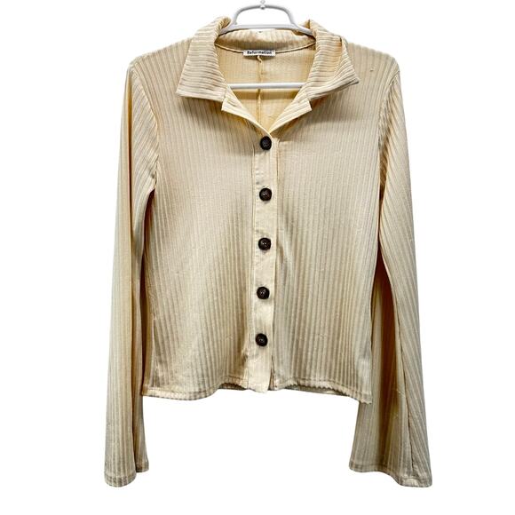 Reformation Esmeray Knit Top Cream Small Ivory - Picture 2 of 13